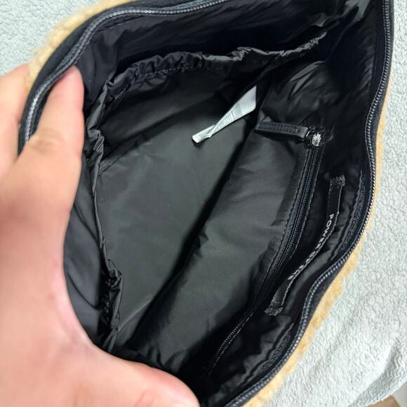 Athleta All About Shearling Large Cosmetic Bag, Brown - Picture 2 of 4